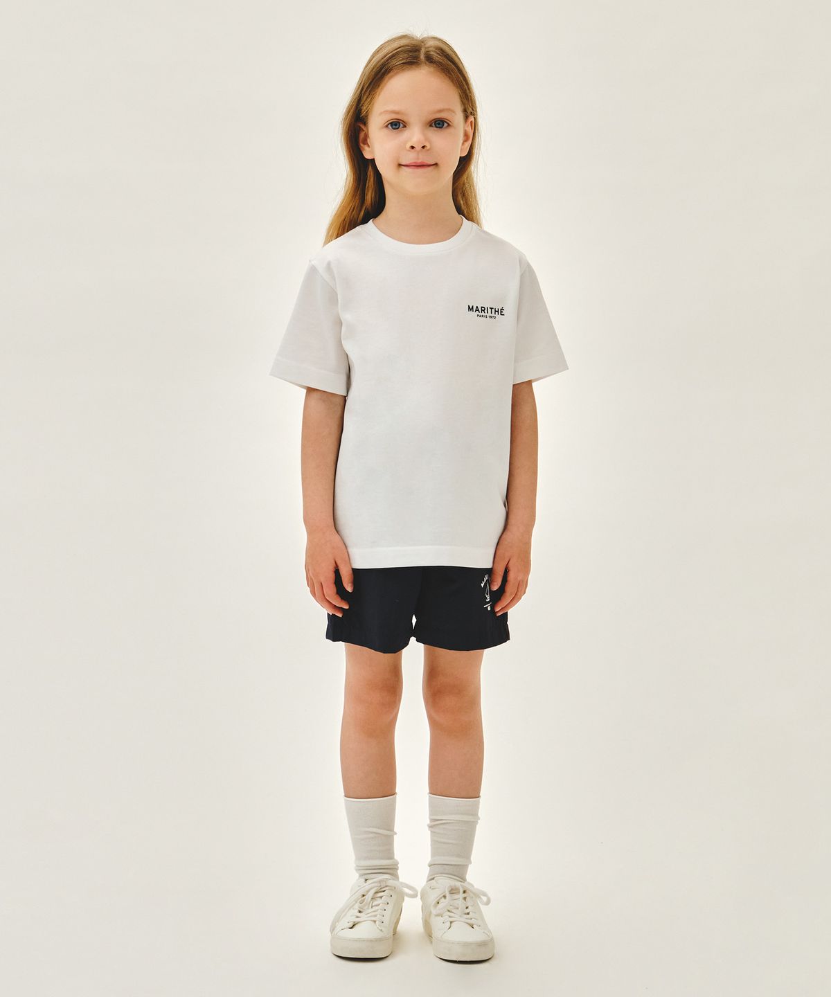 마리떼 키즈(MARITHÉ KIDS) KIDS BOAT TEE + WOVEN PANTS SET-UP white