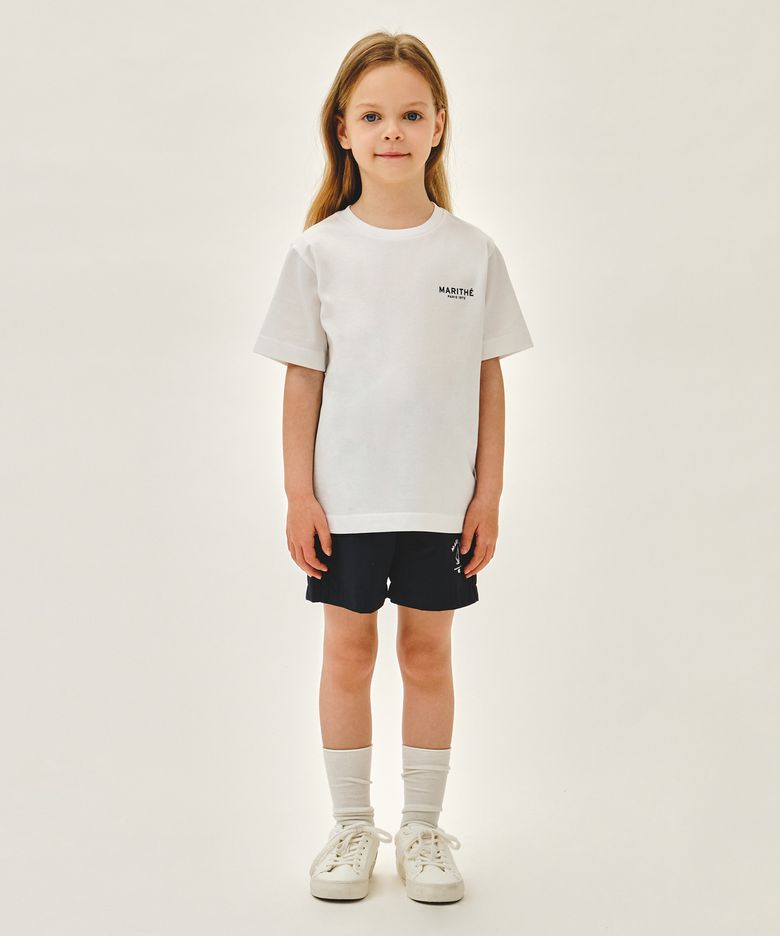 KIDS BOAT TEE + WOVEN PANTS SET-UP white