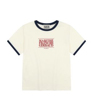 KIDS CLASSIC LOGO RINGER TEE ivory