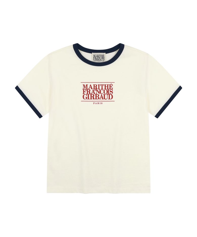 KIDS CLASSIC LOGO RINGER TEE ivory