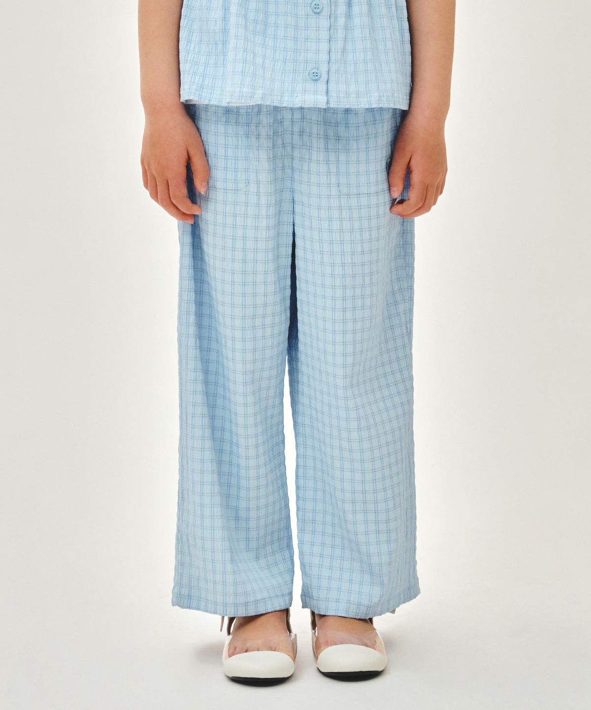 마리떼 키즈(MARITHÉ KIDS) KIDS W CHECK CAPRI PANTS blue