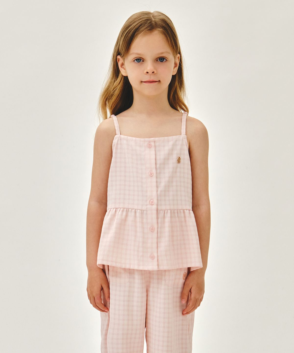 마리떼 키즈(MARITHÉ KIDS) KIDS W CHECK SLEEVELESS BLOUSE pink