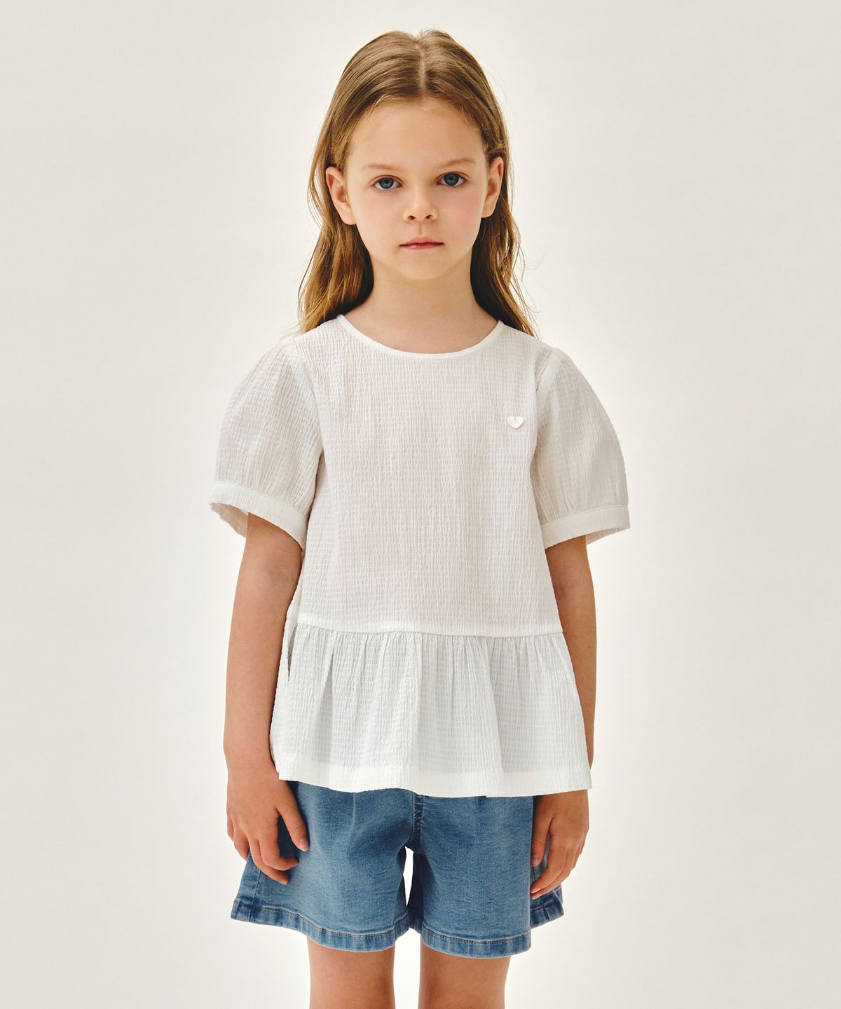 마리떼 키즈(MARITHÉ KIDS) KIDS W PEPLUM BLOUSE white