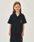 KIDS SEERSUCKER HALF SHIRT navy