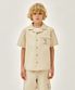 KIDS SEERSUCKER HALF SHIRT light beige