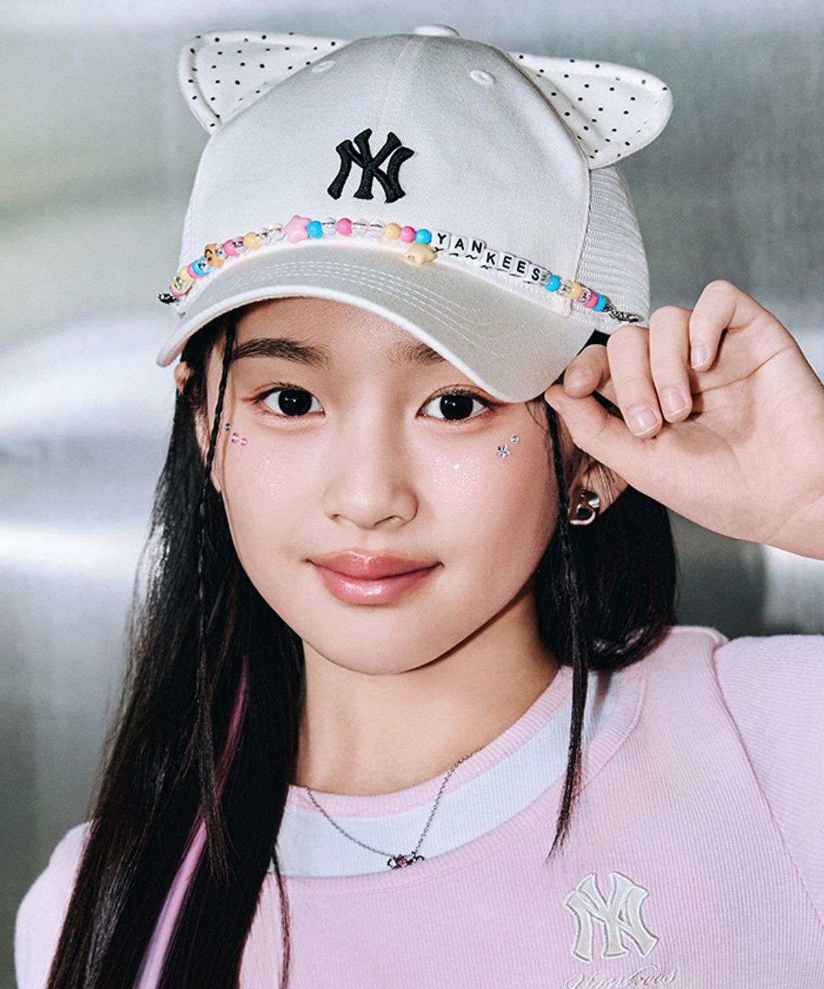 엠엘비 키즈(MLB KIDS) 캣 비즈 트러커 볼캡 NY (Cream)