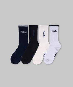 먼데이 크루 삭스 2개 세트(4color)