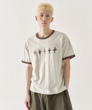 [크롭] 플래시무브 링거 크롭 반팔 티셔츠_오트밀