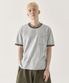 [크롭] 링거 크롭 반팔 티셔츠_멜란지 그레이