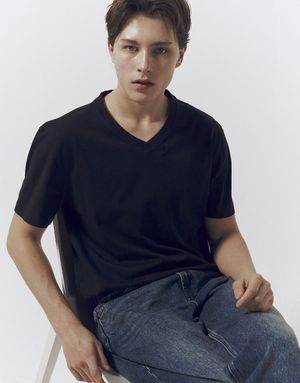 베이직 브이넥 반팔 티셔츠 026541 [5color]