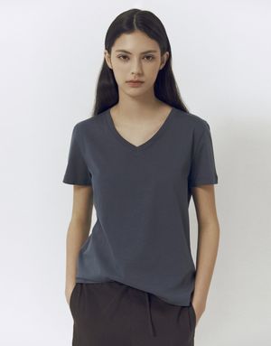 베이직 브이넥 반팔 티셔츠 326519 [8color]