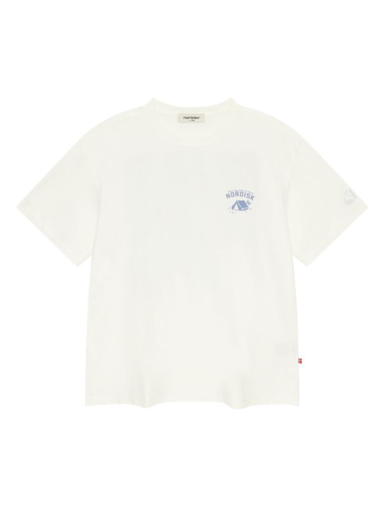 데니쉬 반팔 티셔츠 - U_Off White