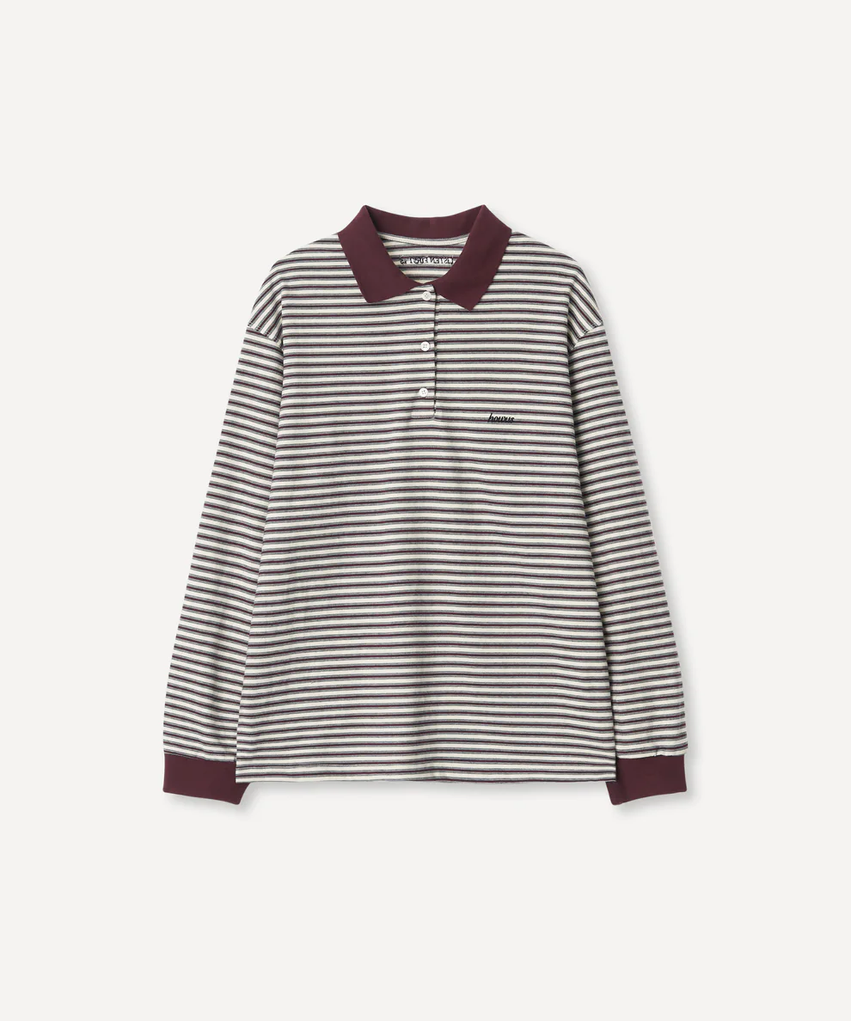 호와스(HOWUS) BAEIDI STRIPE T-SHIRT (WINE STRIPE)