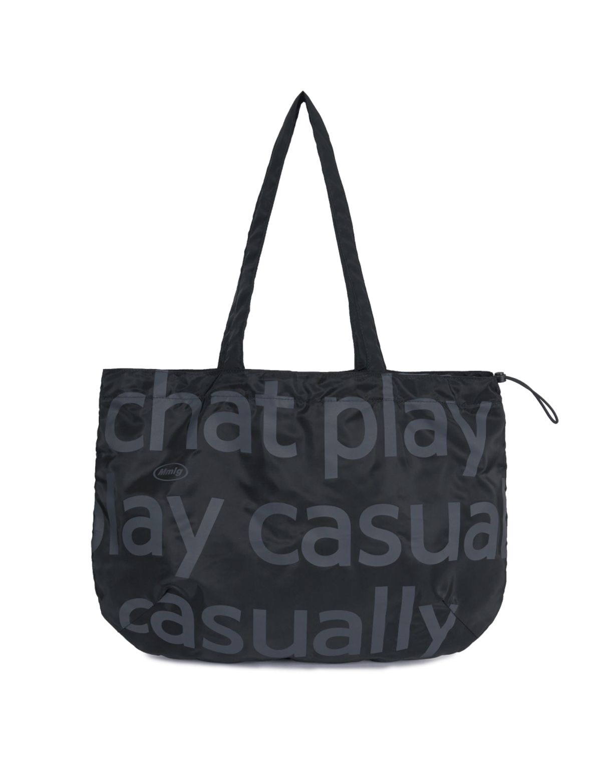 엠엠엘지(MMLG) CPC TYPO LAYOUT TOTE BAG (BLACK)