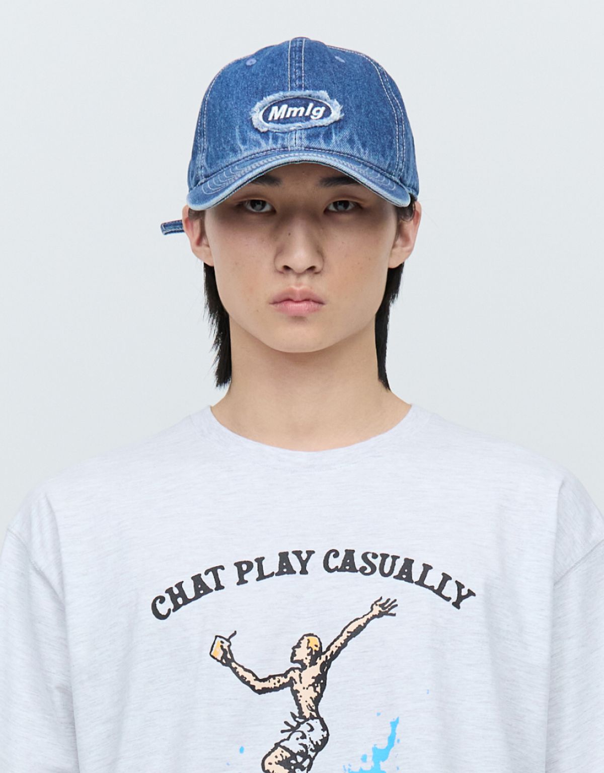 엠엠엘지(MMLG) MMLG WASHED DENIM BALLCAP (WASHED BLUE)