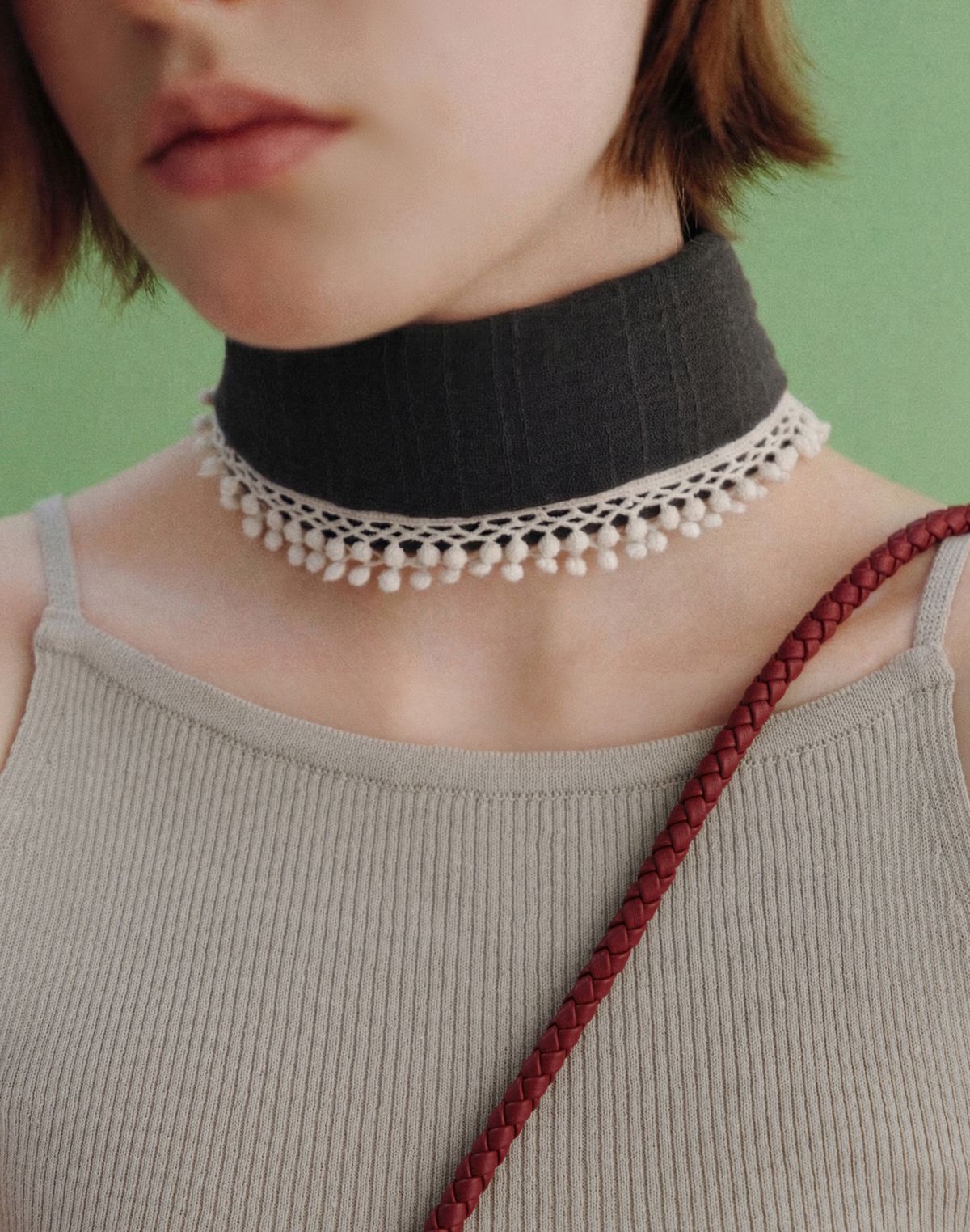 질스튜어트액세서리(JILLSTUART ACC) [면 100%] 코튼 테슬 스퀘어 스카프 2color