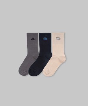 슬림 숏 삭스 3개 세트(3color)