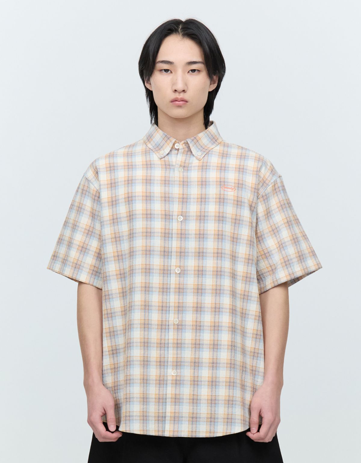 엠엠엘지(MMLG) SERIES PLAID HF SHIRT (BEIGE)