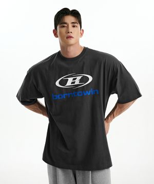 SYMBOL B LOGO T-SHIRTS [CHARCOAL]