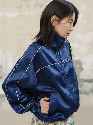 사틴 블루종 자켓