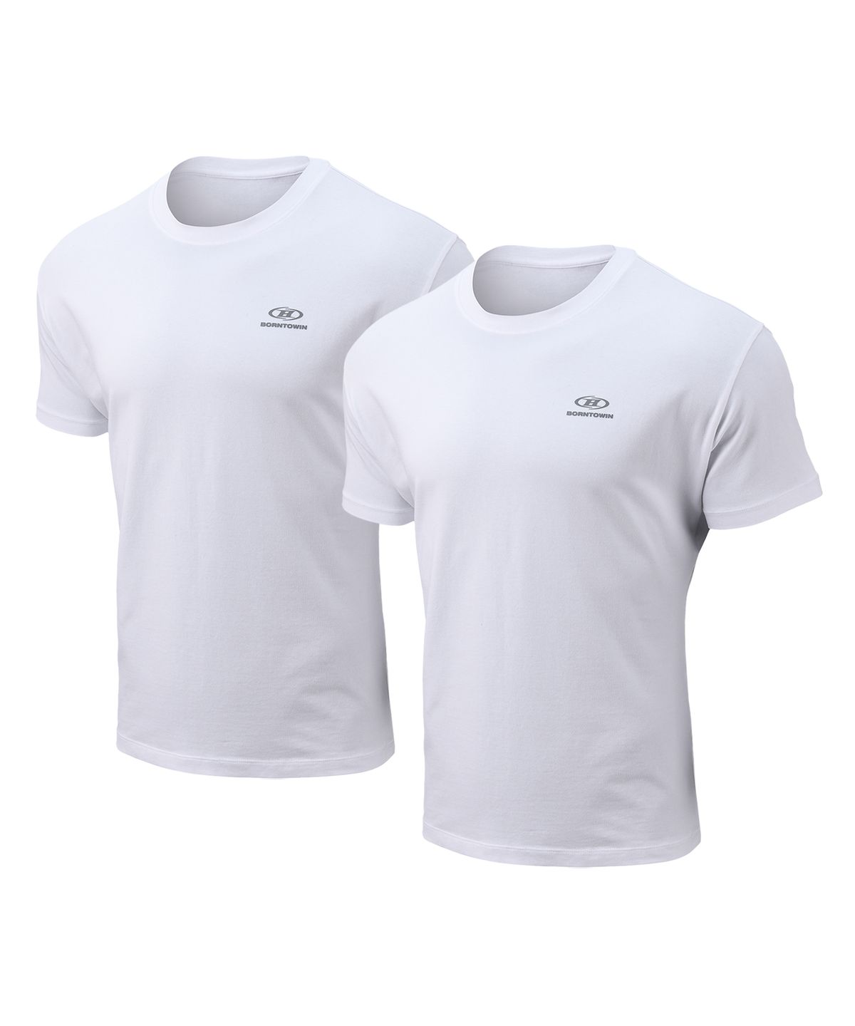본투윈(BORN TO WIN) [2 PACK] ESSENTIAL PACK MUSCLE FIT T-SHIRTS [WHITE]