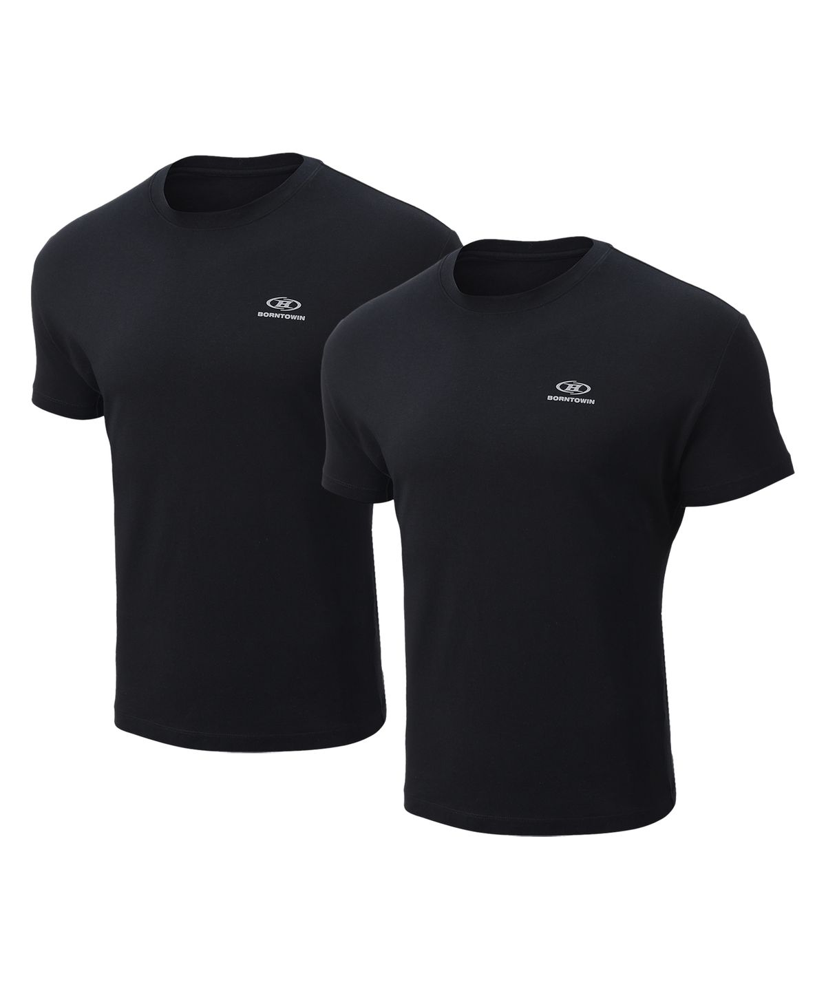 본투윈(BORN TO WIN) [2 PACK] ESSENTIAL PACK MUSCLE FIT T-SHIRTS [BLACK]