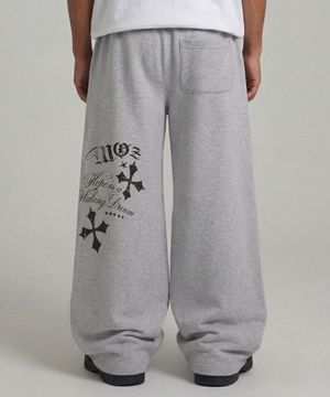 크로스오버 와이드 스트링 트레이닝팬츠  메란지