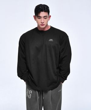 SILVER B LOGO OVER FIT LONG SLEEVE [BLACK]