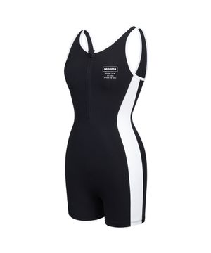 여성 슬림라인 지퍼 U백  2.5부 반신수영복 블랙 RN-LS2G262-BK