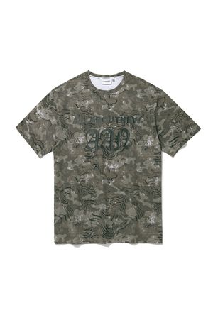 전판 프린트 반팔 티셔츠 브라운 ANA2TR12ABR