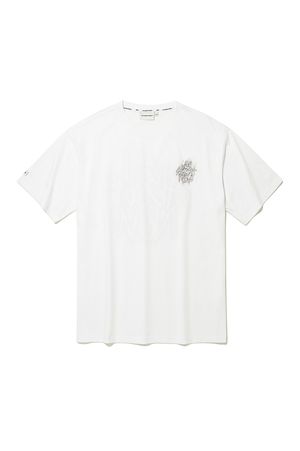망점 로고 변형 반팔 티셔츠 화이트 ANA2TR03AWH
