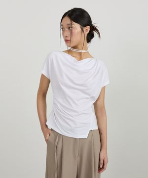 여성 드레이프 스트랩 반팔티 IV