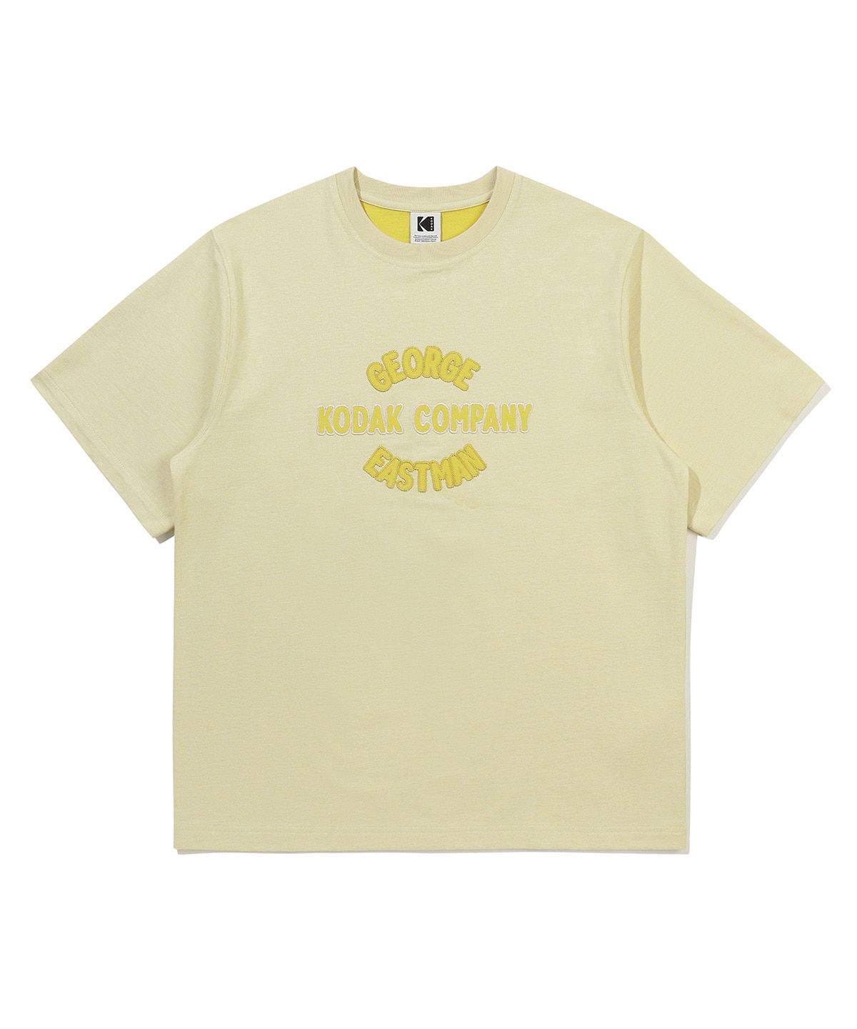 코닥(KODAK) 코닥컴퍼니 투톤 반팔 티셔츠 IVORY