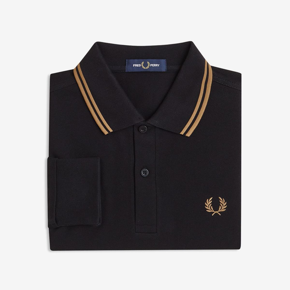 프레드페리(FRED PERRY) [M3636] 롱 슬리브 트윈 팁 프레드페리 셔츠 - 블랙/쉐이디드 스톤 AFPM2533636-S77