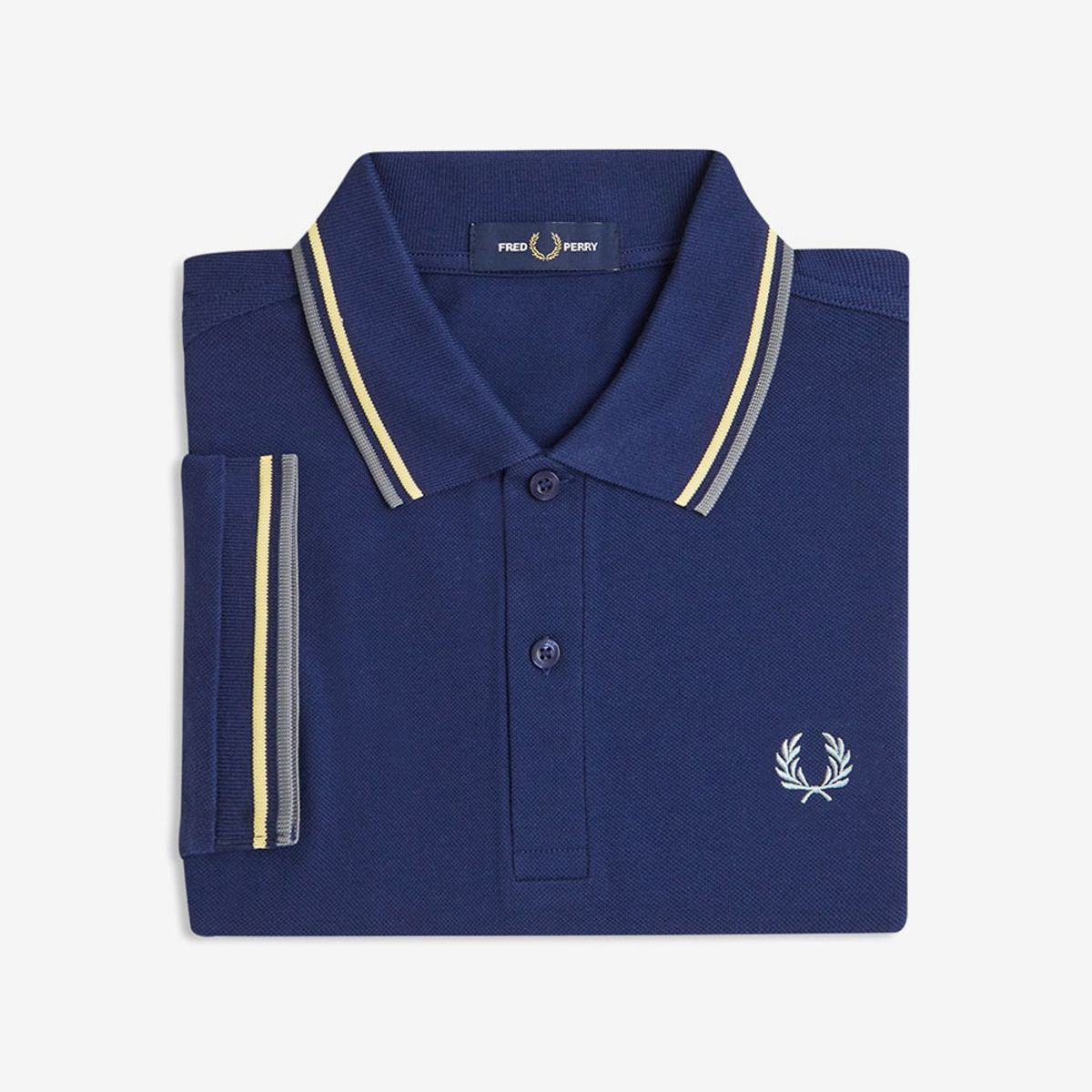 프레드페리(FRED PERRY) [M3600] 트윈 팁 프레드페리 셔츠 - 프렌치네이비/챔피언스골드/스톡포트 블루 AFPM2533600-48A