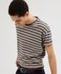 에센셜 스트라이프 크롭 티셔츠 [차콜]