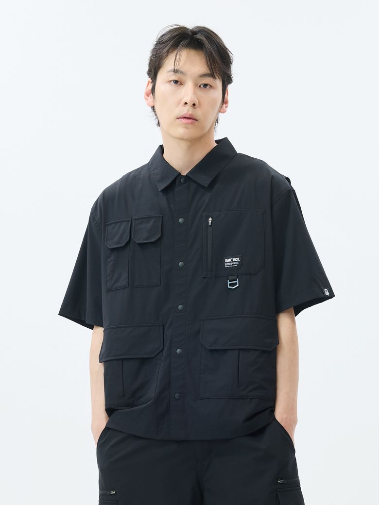 멀티포켓 택티컬 셔츠 (블랙)