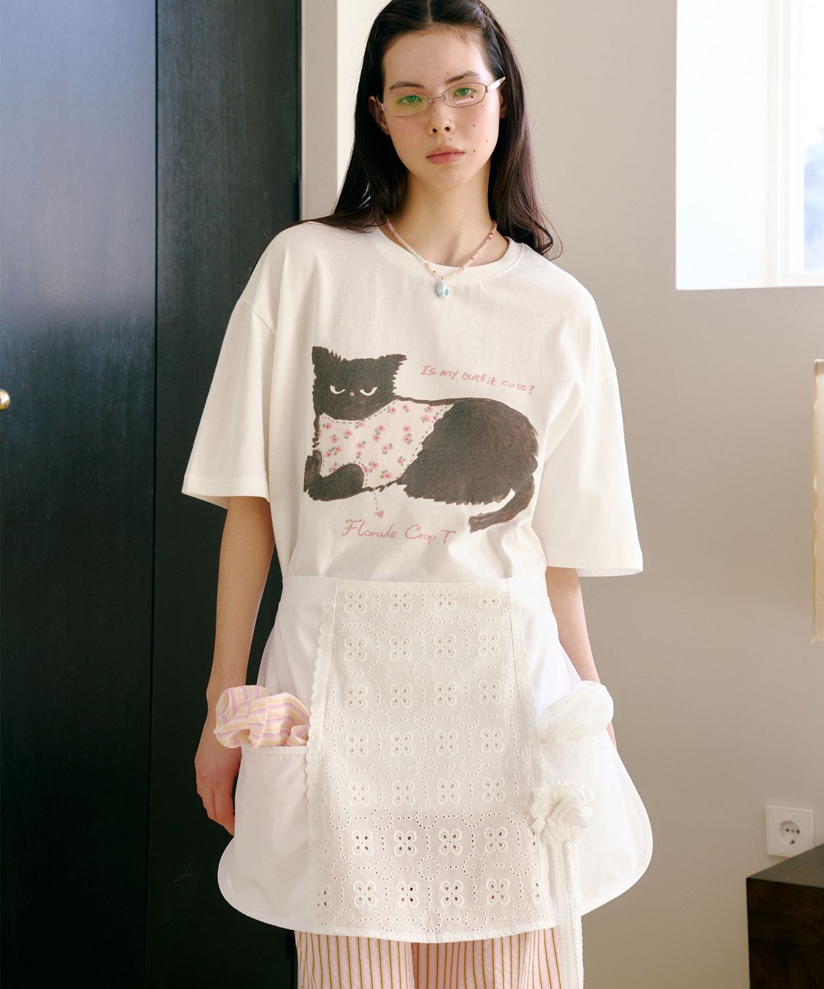 펀프롬펀(FUNFROMFUN) Florist Apron, White