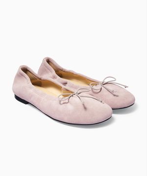 BUN BALLERINA FLATS PINK SUEDE