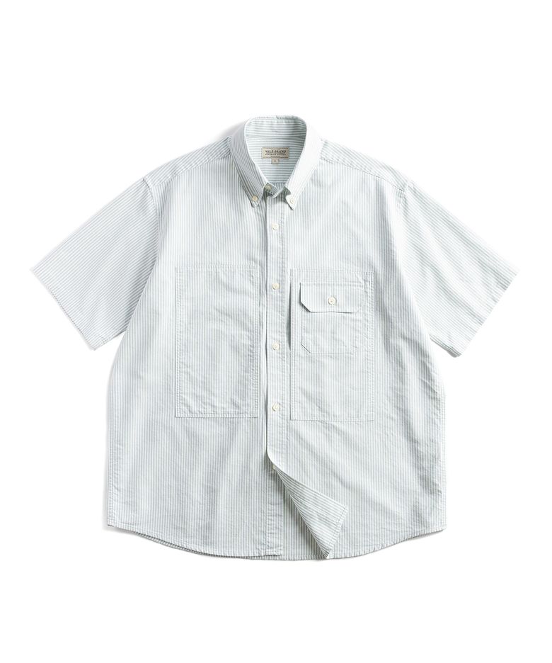 W25 ARMY OCBD SHIRT (green stripe)