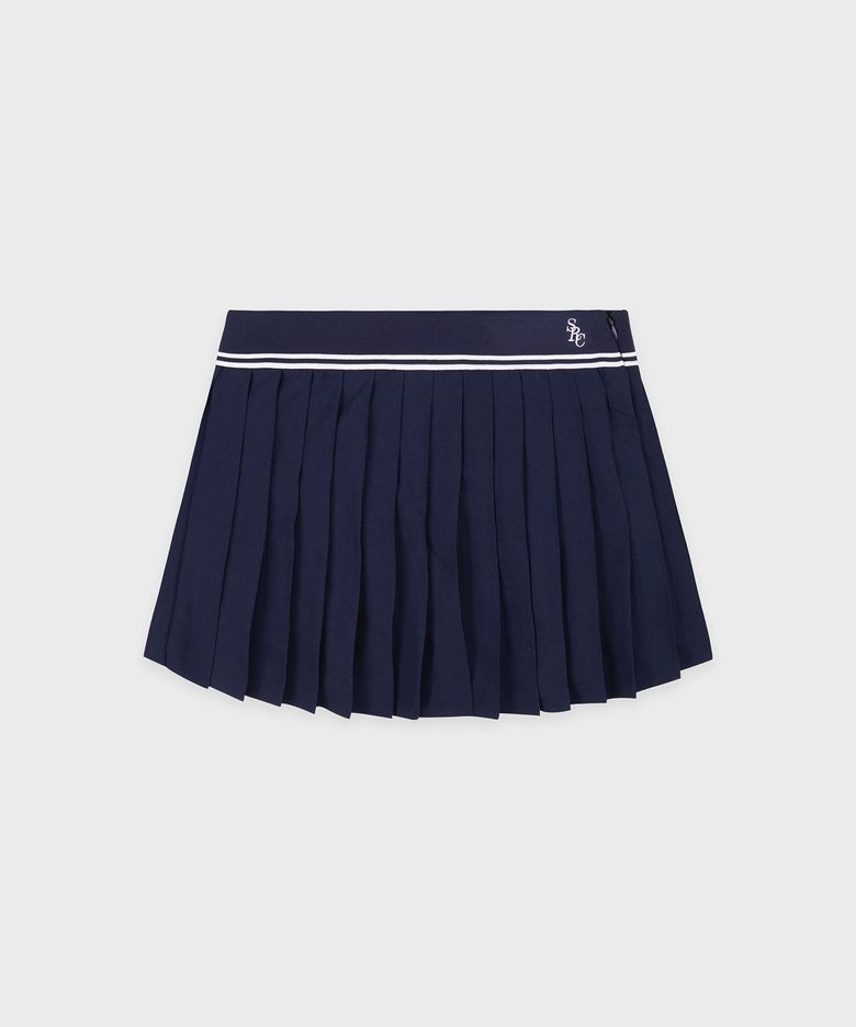 SCR 로고 아비가일 스커트 네이비 R255AWS002