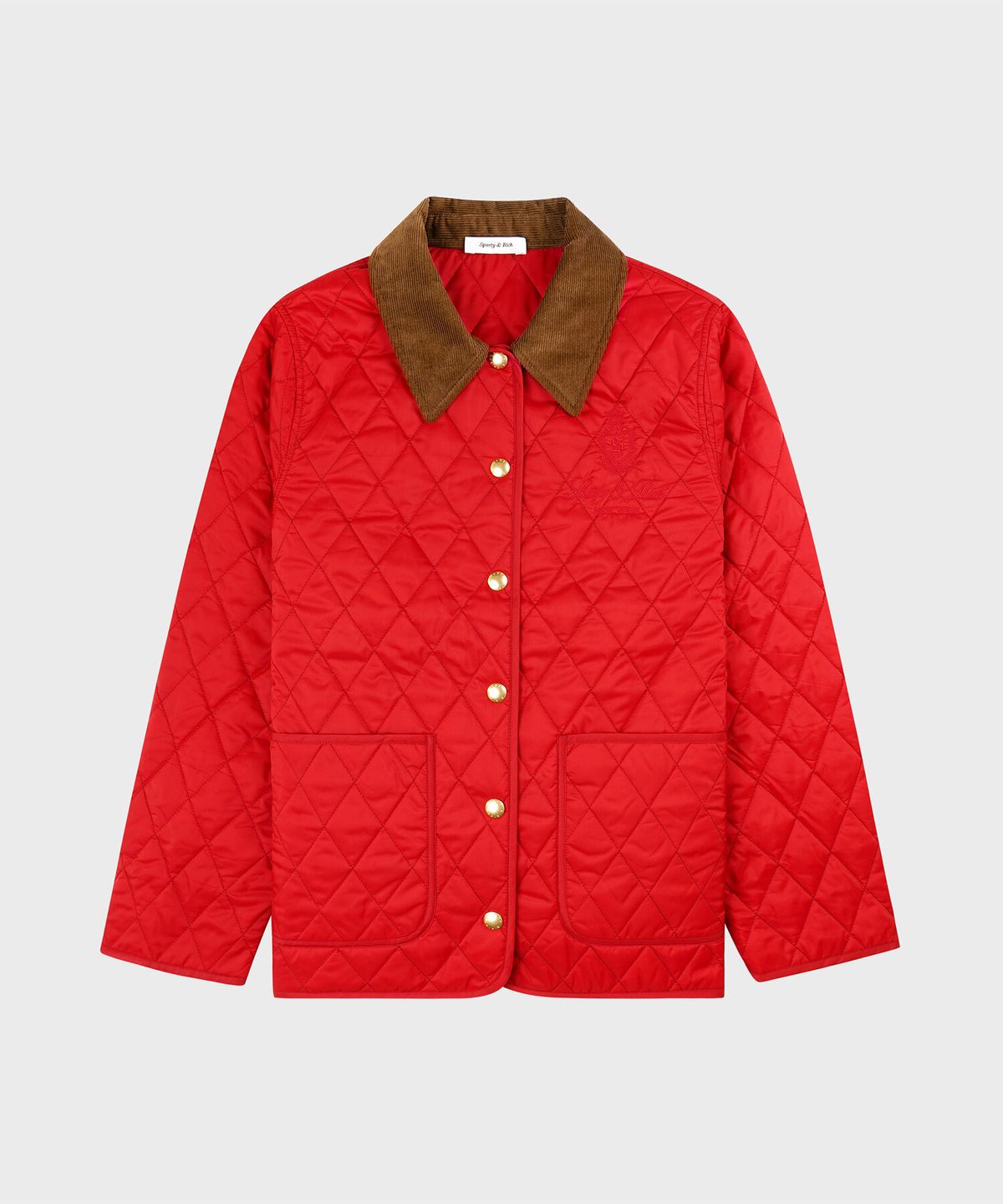스포티앤리치(SPORTY&RICH) 벤돔 나일론 퀄티드 자켓 레드 R255AWJ002