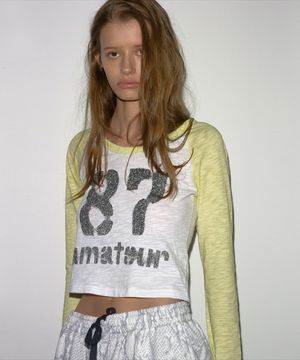 SLUB RAGLAN TEE LIME