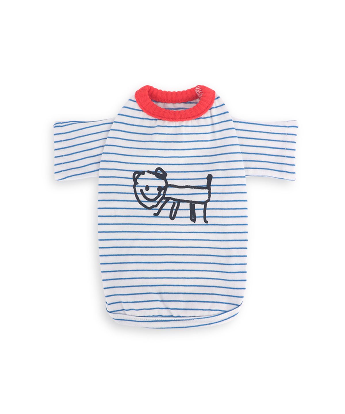 몽슈슈(MONCHOUCHOU) Little Doodle Stripe Tee Blue