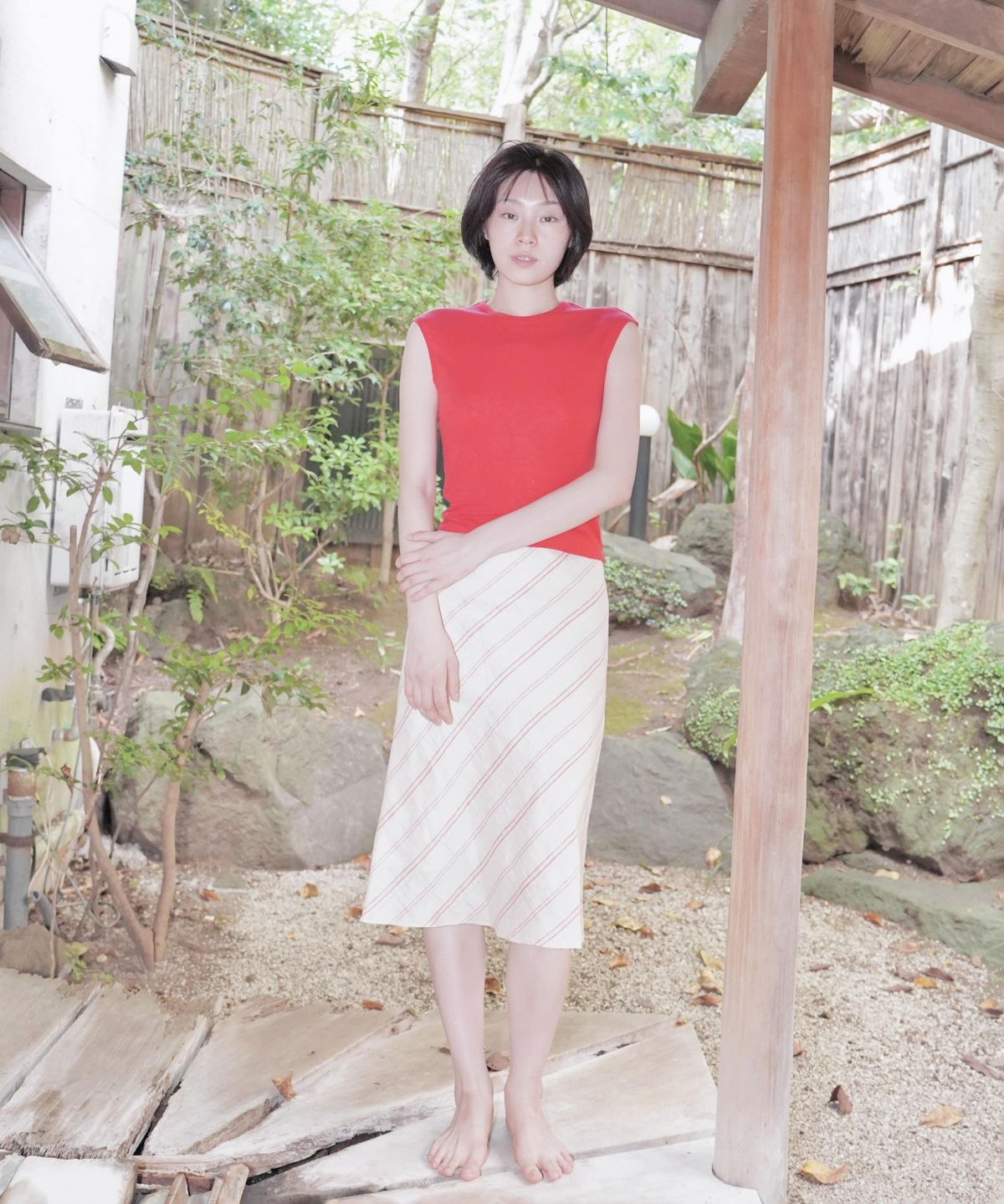 누아누(NUUANU) Koya Skirt_Beige
