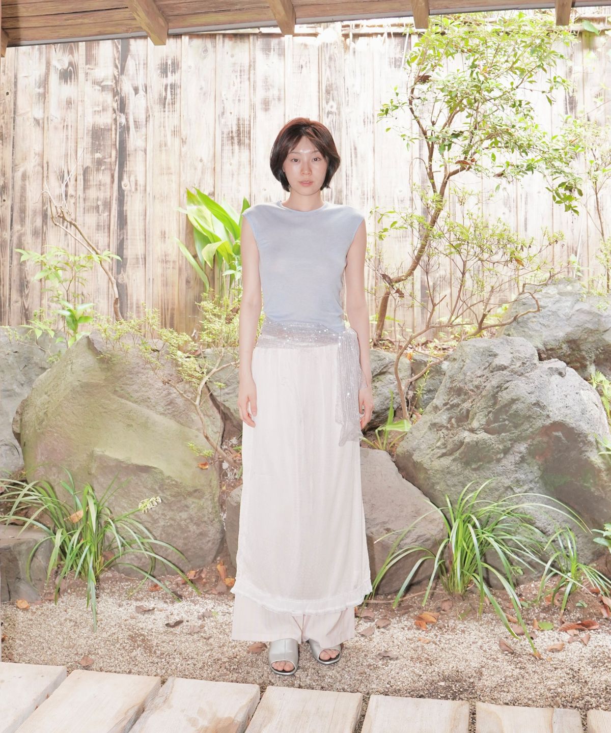 누아누(NUUANU) Laira Skirt_Ivory