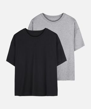 [2PACK] 솔리드 크롭 티셔츠 [2Color]