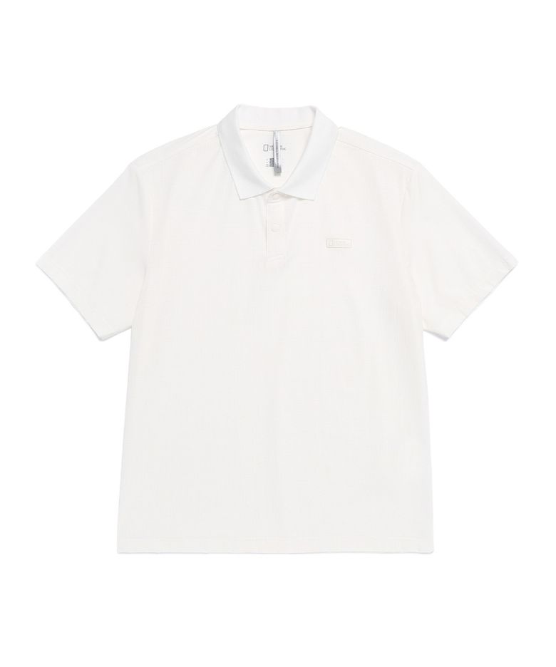 N262MPL330 에어플로우 반팔 카라 티셔츠 O/WHITE