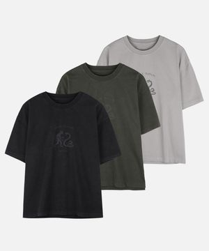 [2PACK] 묘독 크롭 티셔츠 [3Color]