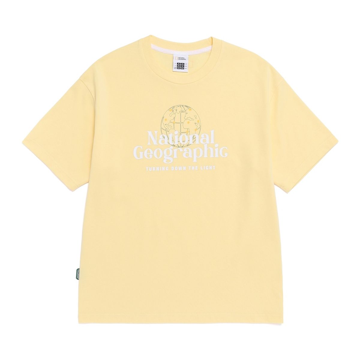 내셔널지오그래픽(NATIONALGEOGRAPHIC) N262UTS971 캐스터 빅그래픽 반팔 티셔츠 PALE YELLOW